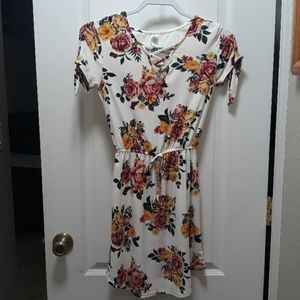 A short floral dress